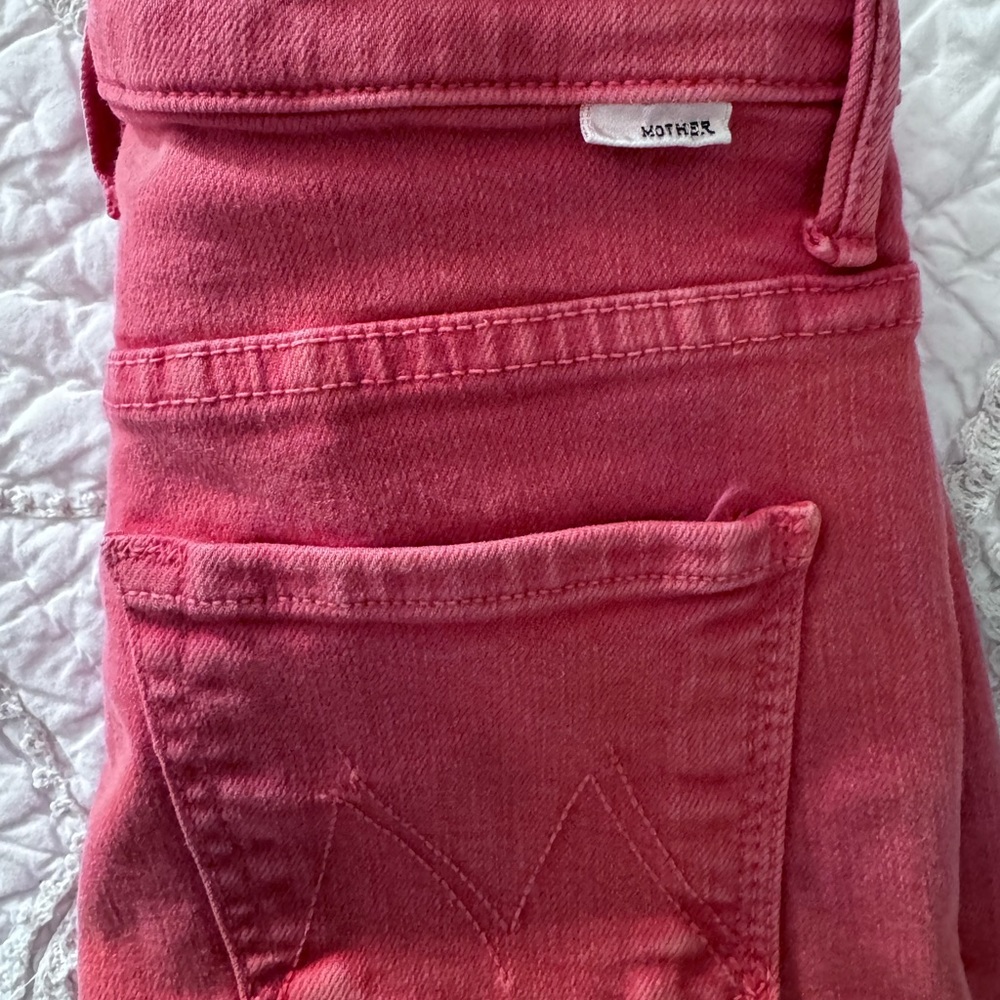 NWOT Mother the swooner rascal ankle fray orange jean size 24